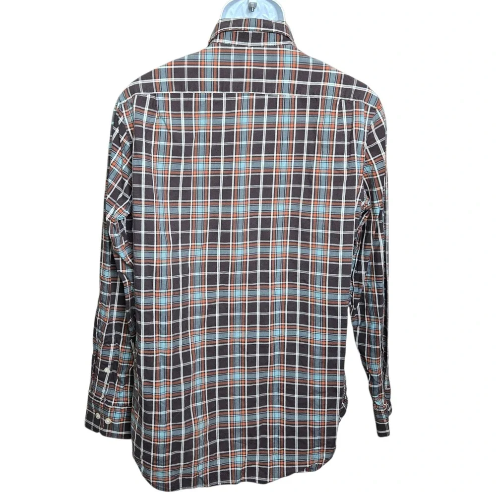 Banana Republic Mens Preppy Plaid Shirt Size M Office Career Button Down‎ Cotton